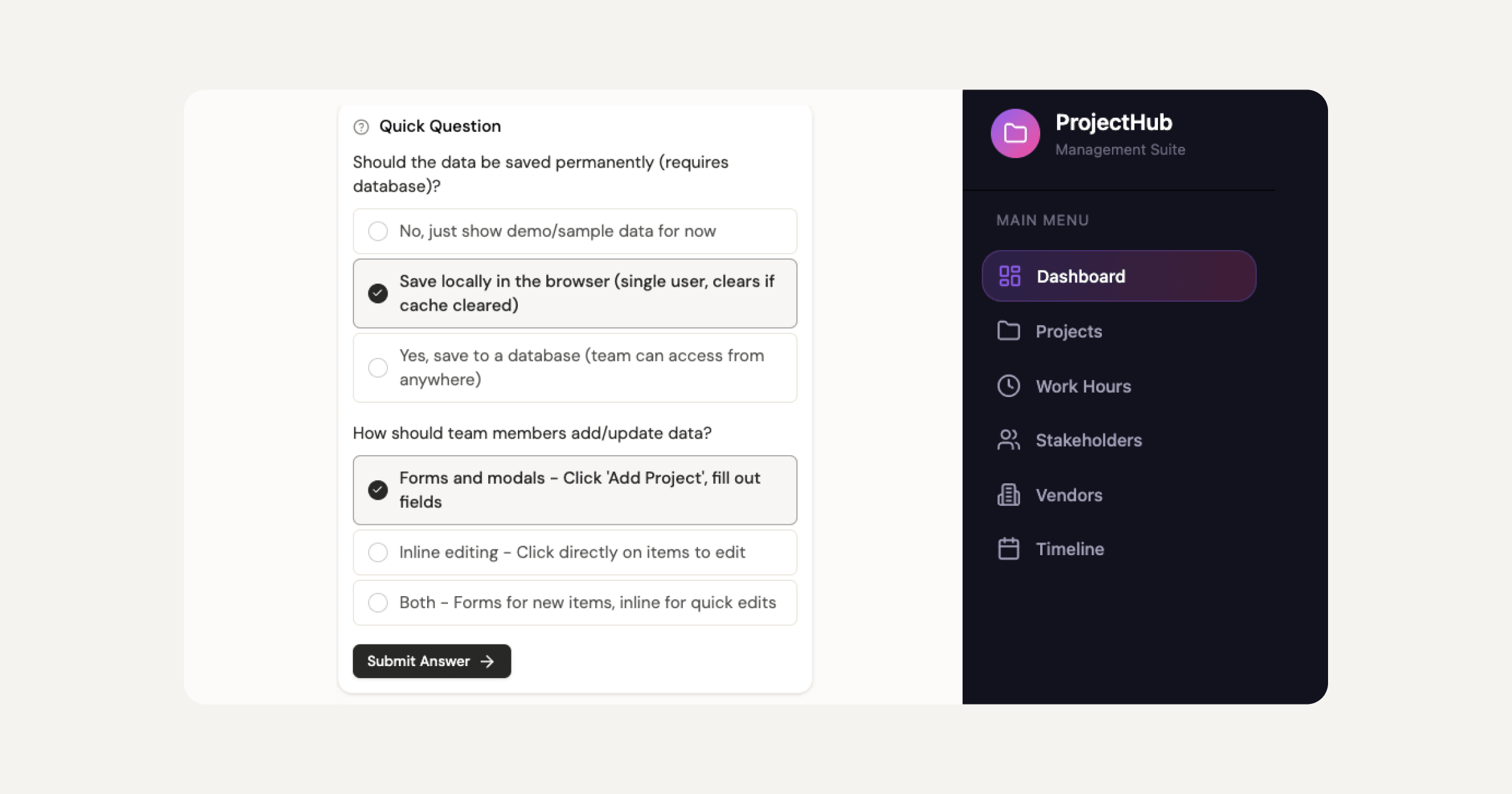 Sticklight platform screenshot