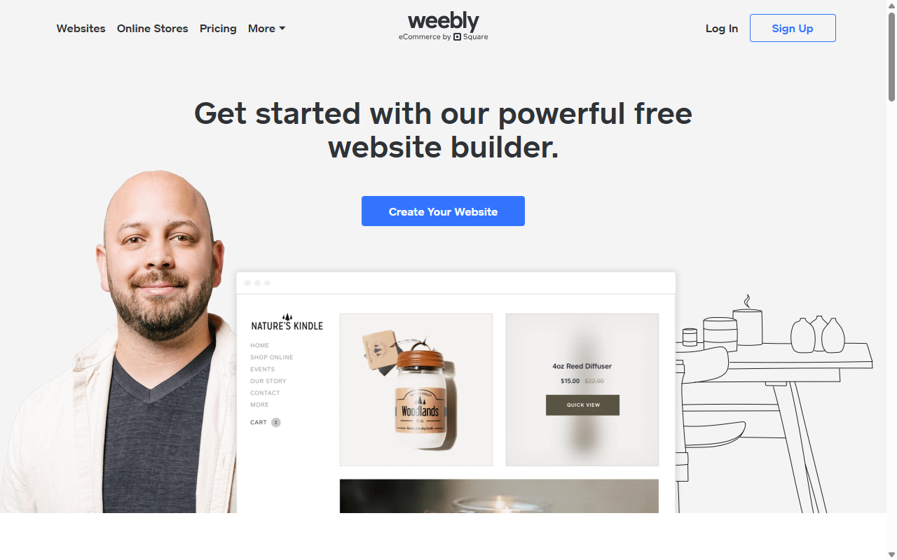 Weebly homepage, free website and online store builder