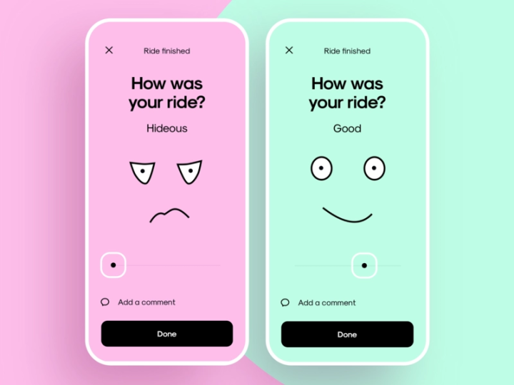 Cuberto — Rate a ride experience