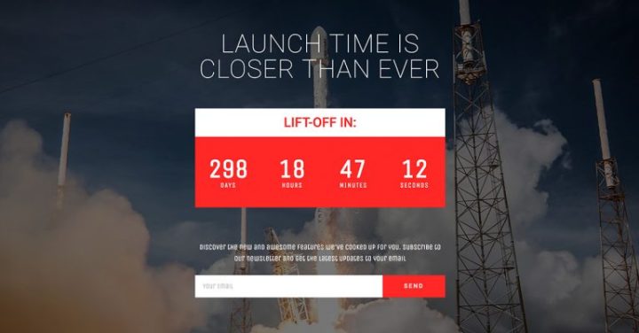 Elementor coming soon template - rockets