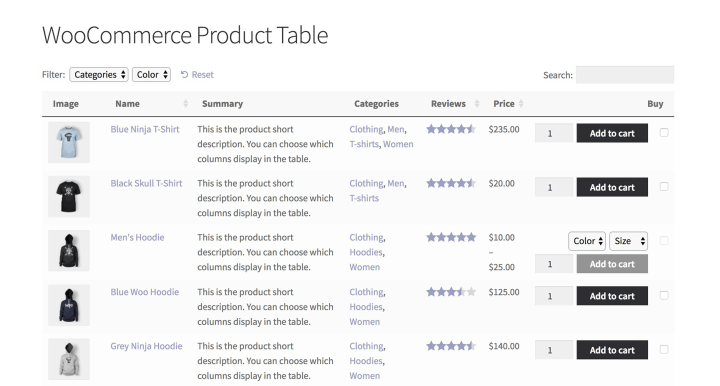 WooCommerce-Product-Table