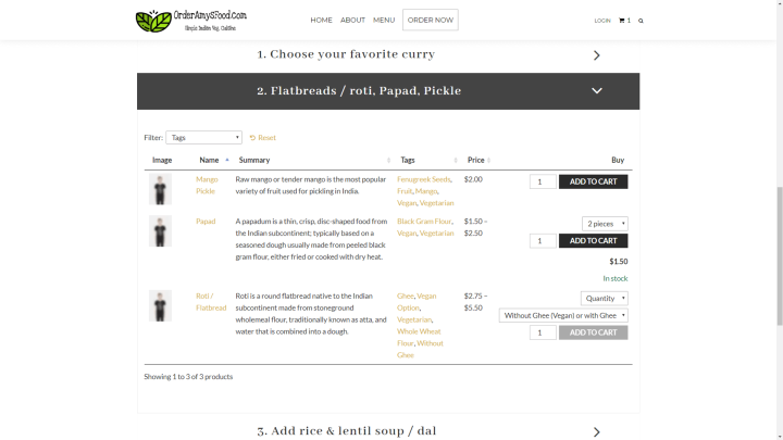 amys-food-order-table