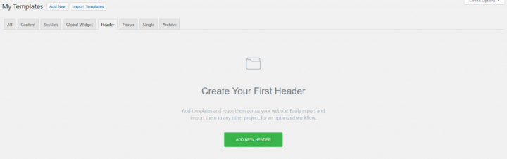 a screenshot of the header tab