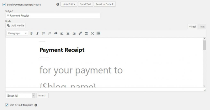 payment receipt