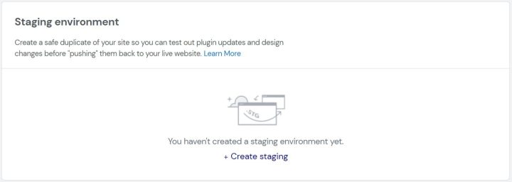 staging environment