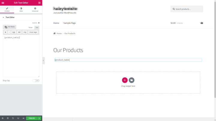 wordpress-elementor-product-shortcode