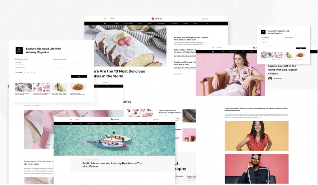 El kit de plantillas de blog de revista de Elementor crea publicaciones responsivas y visualmente atractivas.
