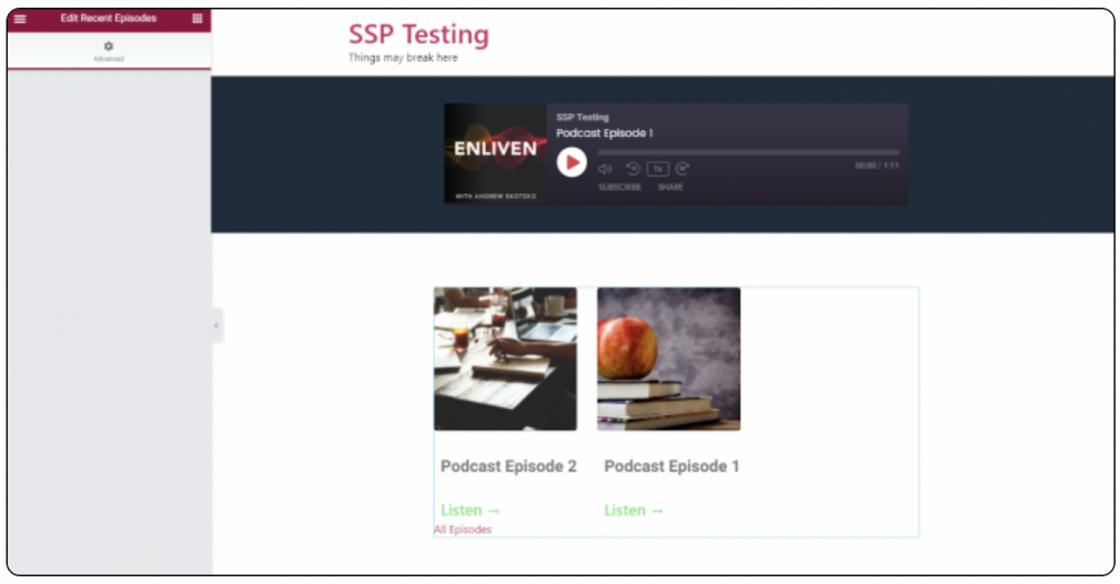 Construya un sitio web para su podcast con Elementor.