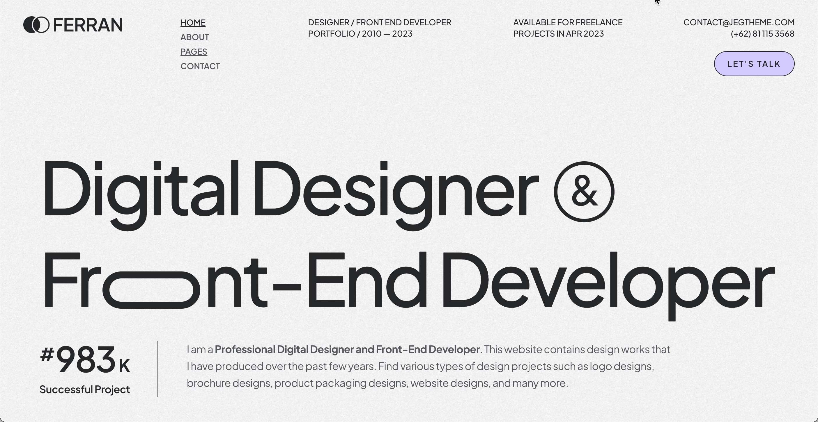 Ferran – Personal Portfolio & Resume