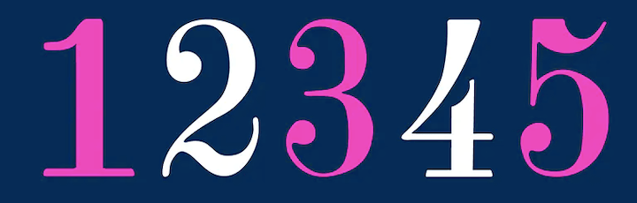 didoneroomnumbers-font