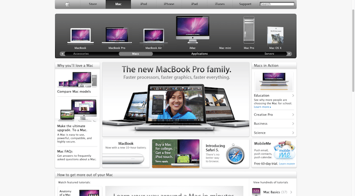 apple-website-2010-skeuomorphism