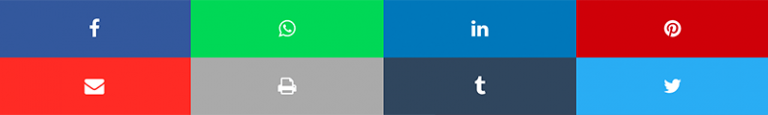Mail and print share buttons