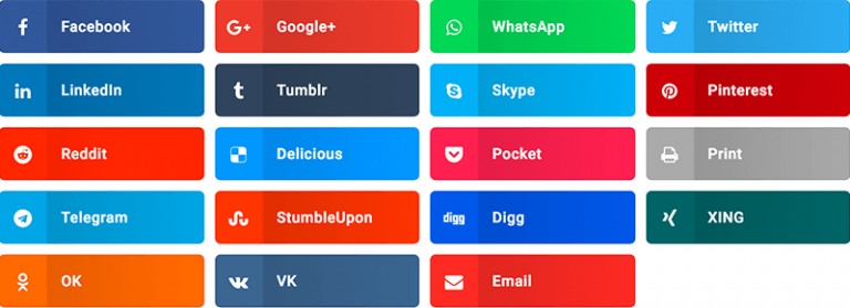 elementor share buttons