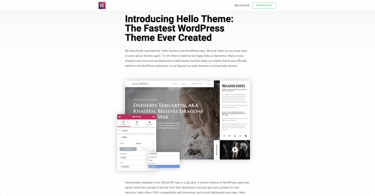 Visual blog post
