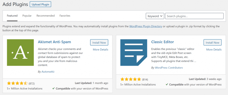wordpress plugins — choosing and installing a wordpress plugin