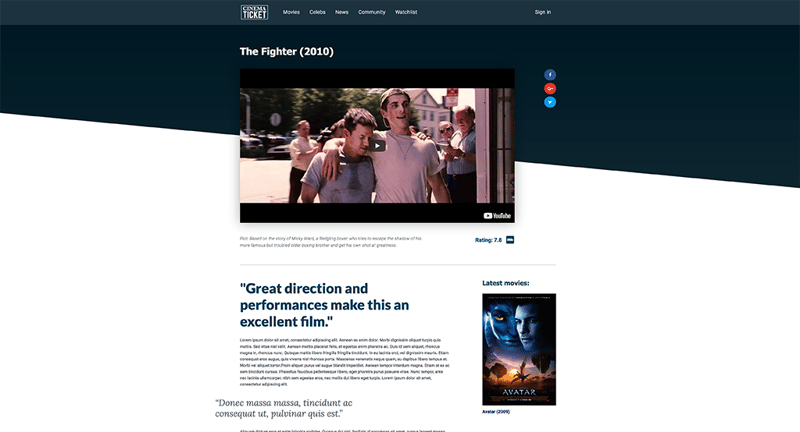CPT for Movie Sites