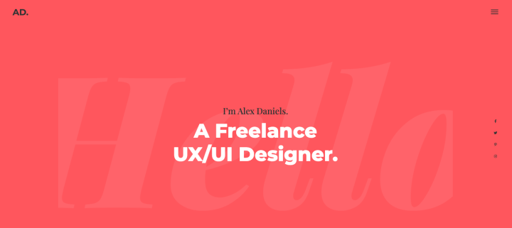 portfolio homepage example