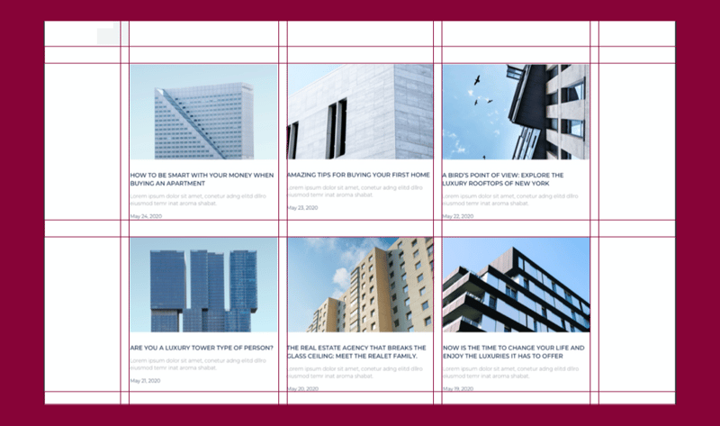 modular grid example elementor