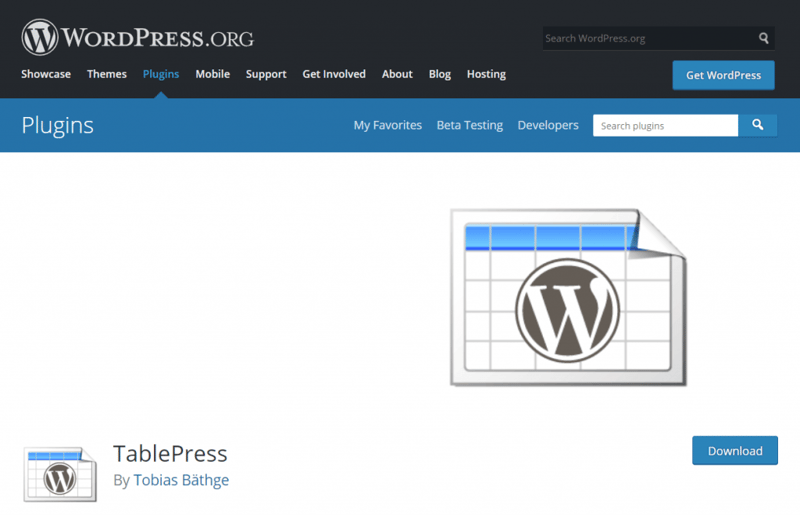 TablePress