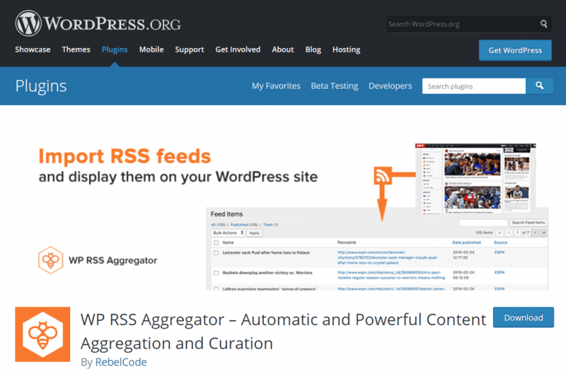 WP RSS Aggregator