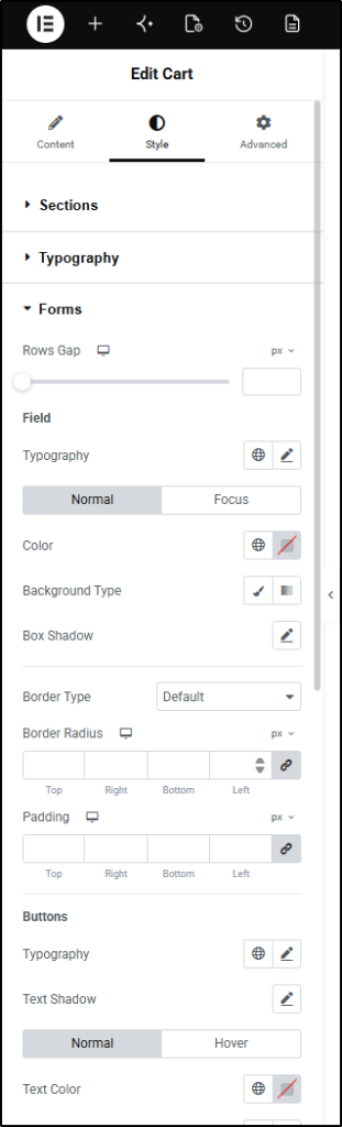 cart forms