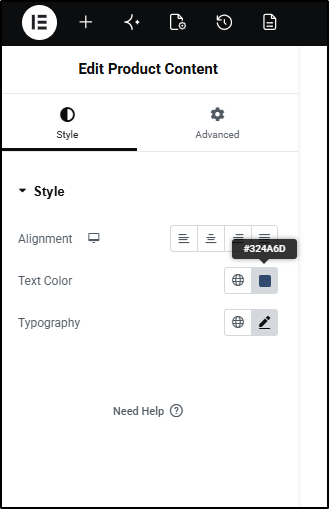 text color