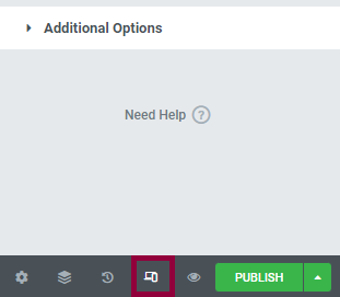 The Responsive mode icon