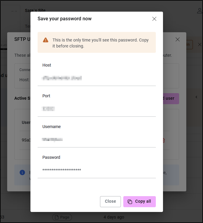save password