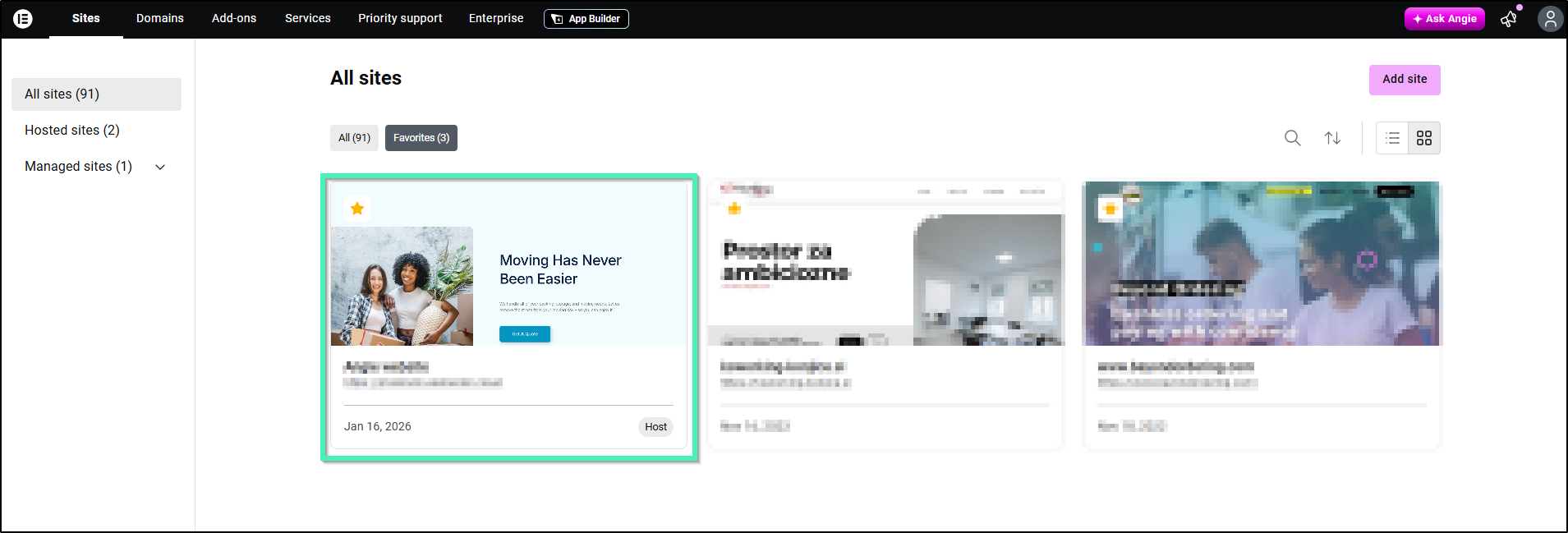 website select