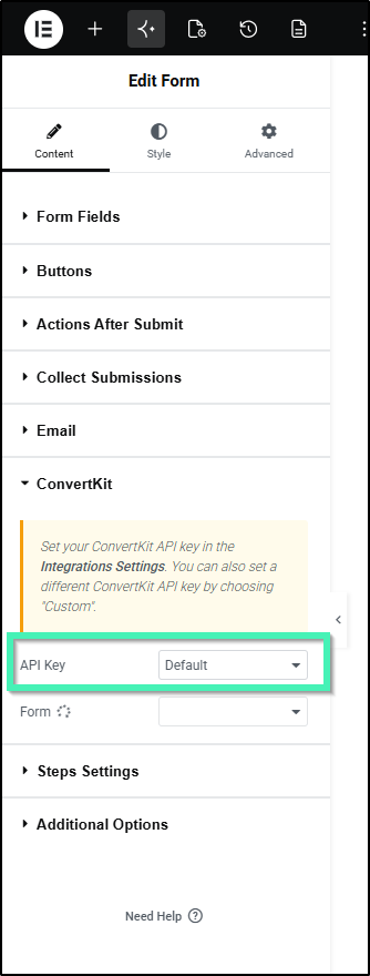 api key panel