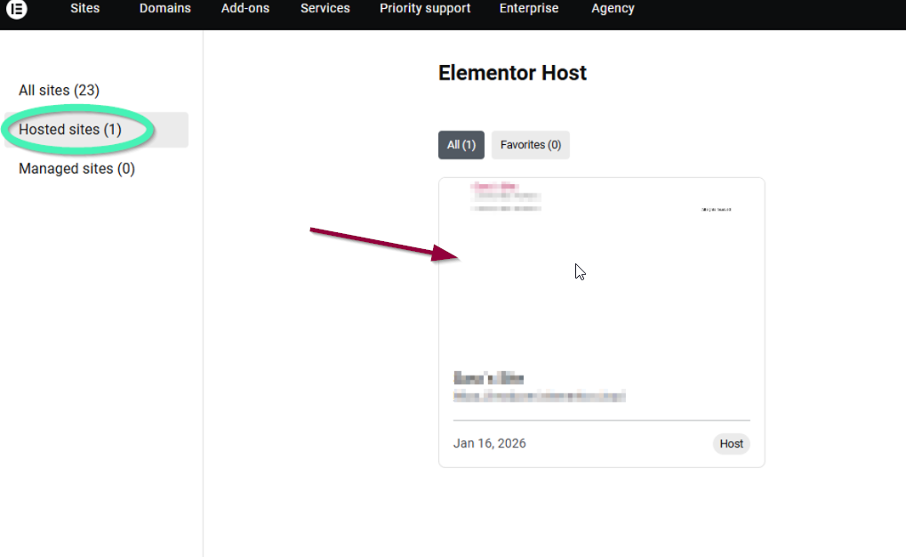 hosted sites