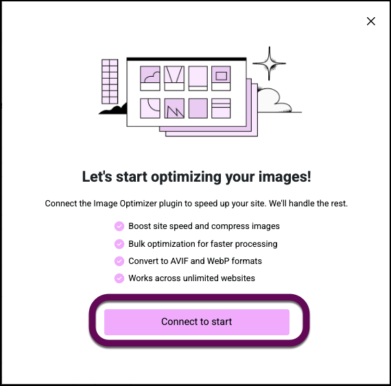 The Connect to Start button highlighted