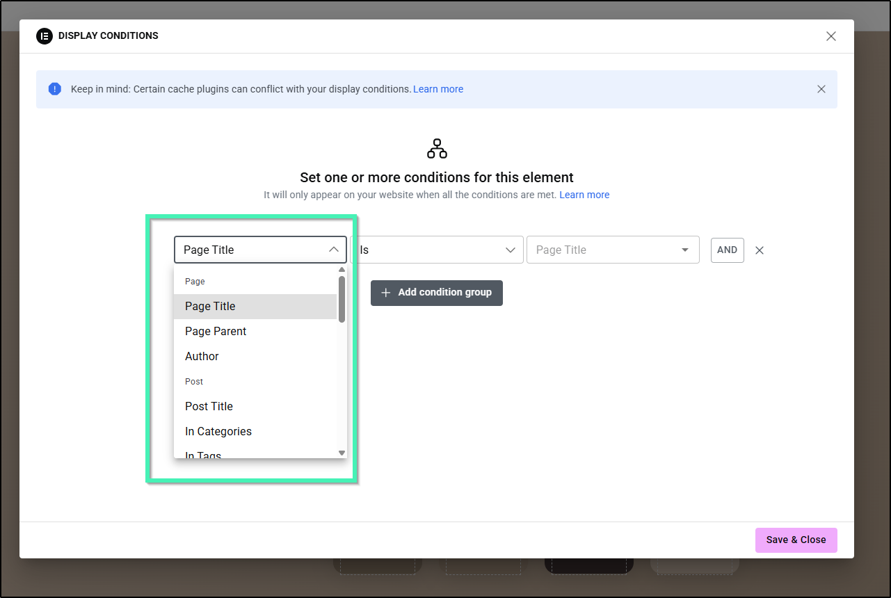 display pages