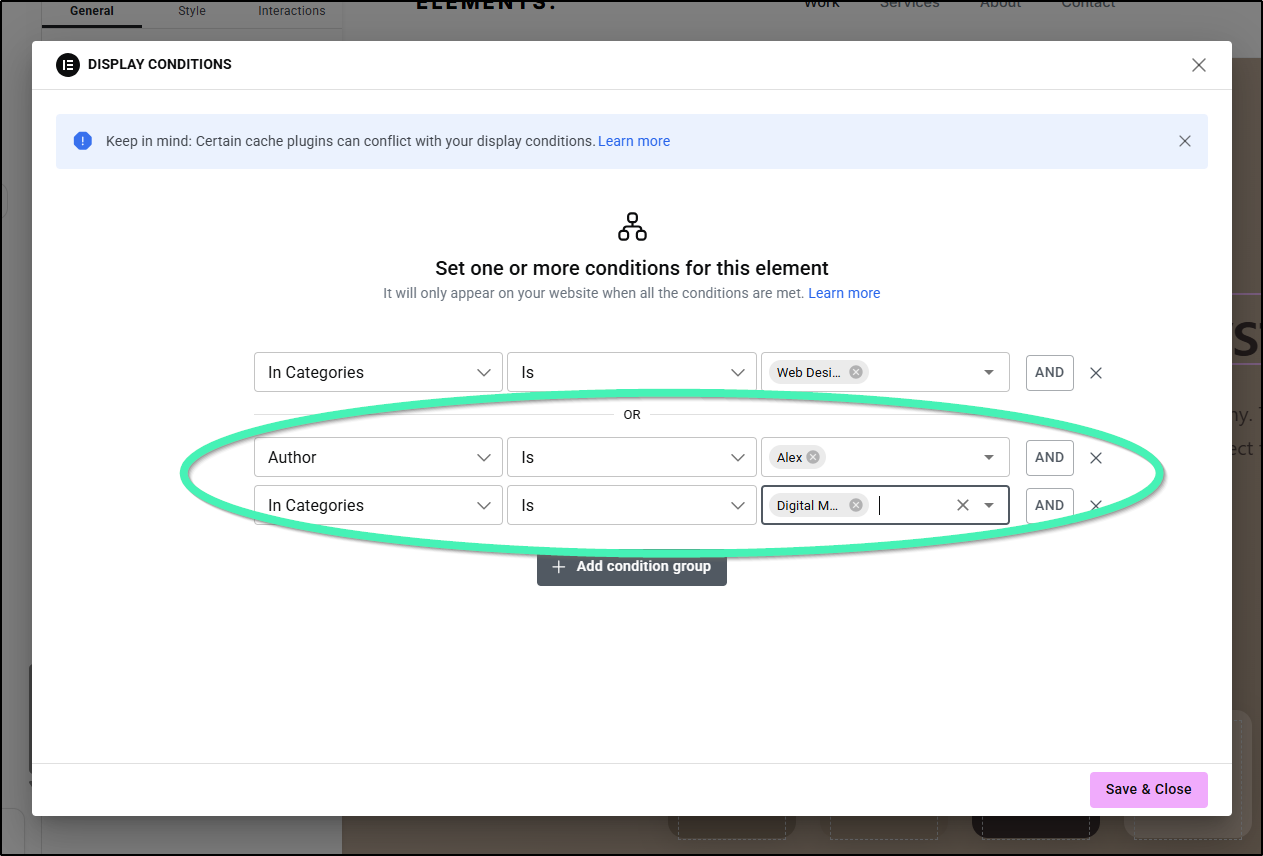 several conditions