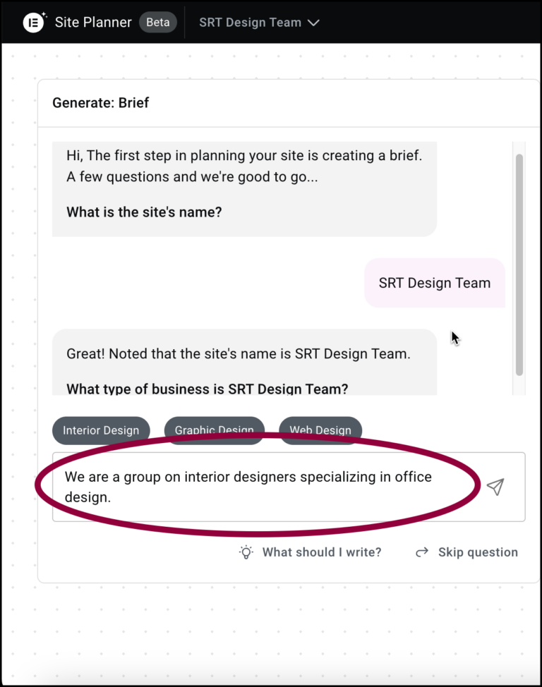 The business types behind the website.