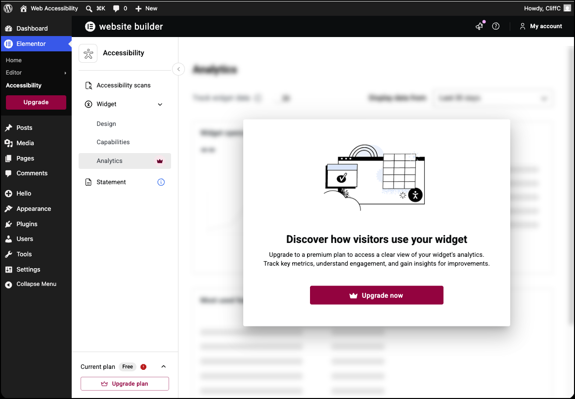 Clicking a highlighted crown starts the upgrade procedure.
