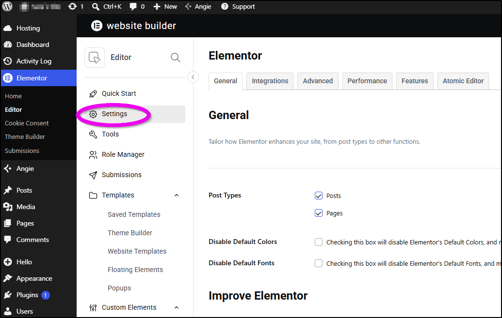 editor settings