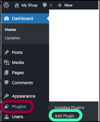 The Add plugin link