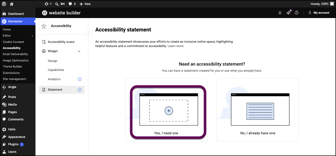 The option to have a statement generated automatically