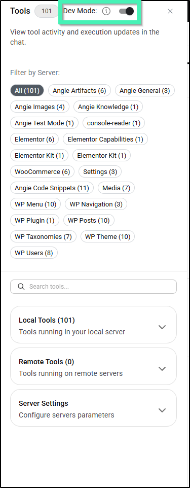 dev tools