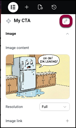 Clicking the edit icon