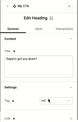 Creating and naming the component