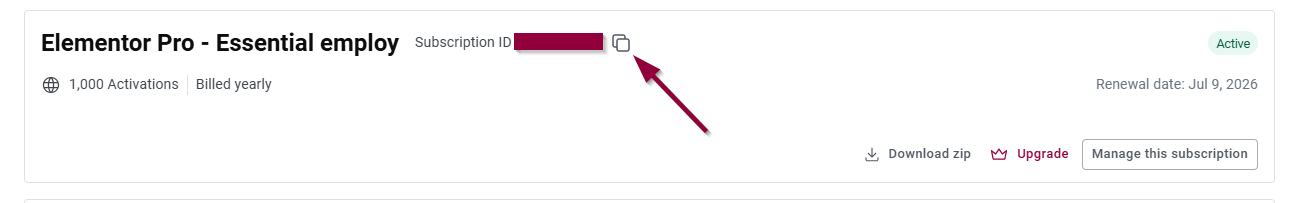 subscription button