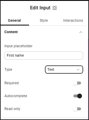 forms input