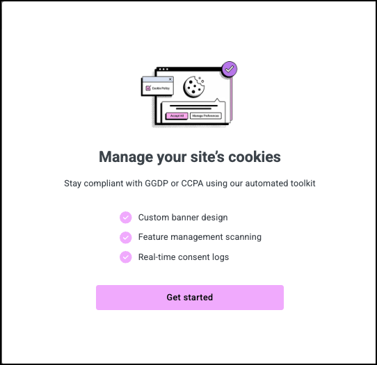 The Get Started button