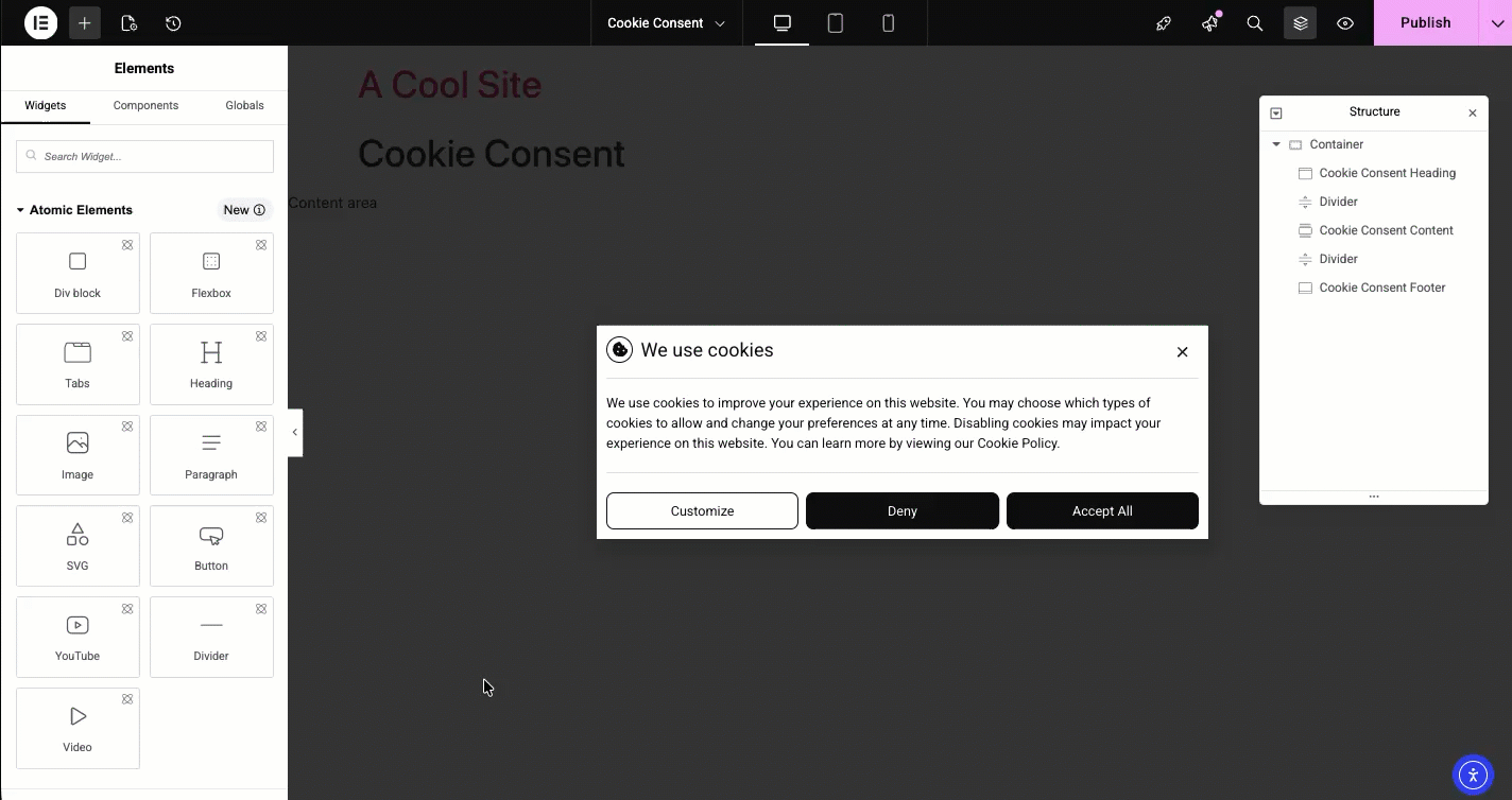 Add the image widget 
