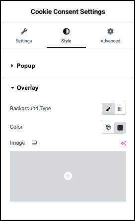 The Style Overlay menu