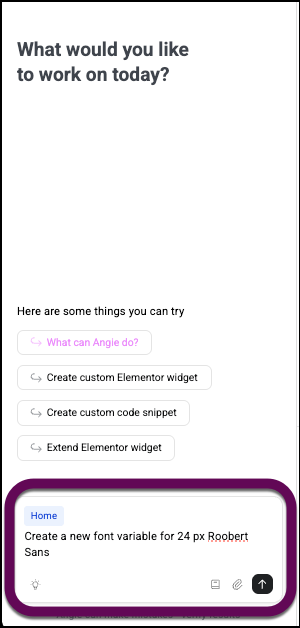 The prompt to create a new variable