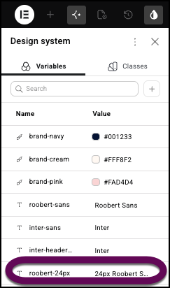 The design system with the new variable