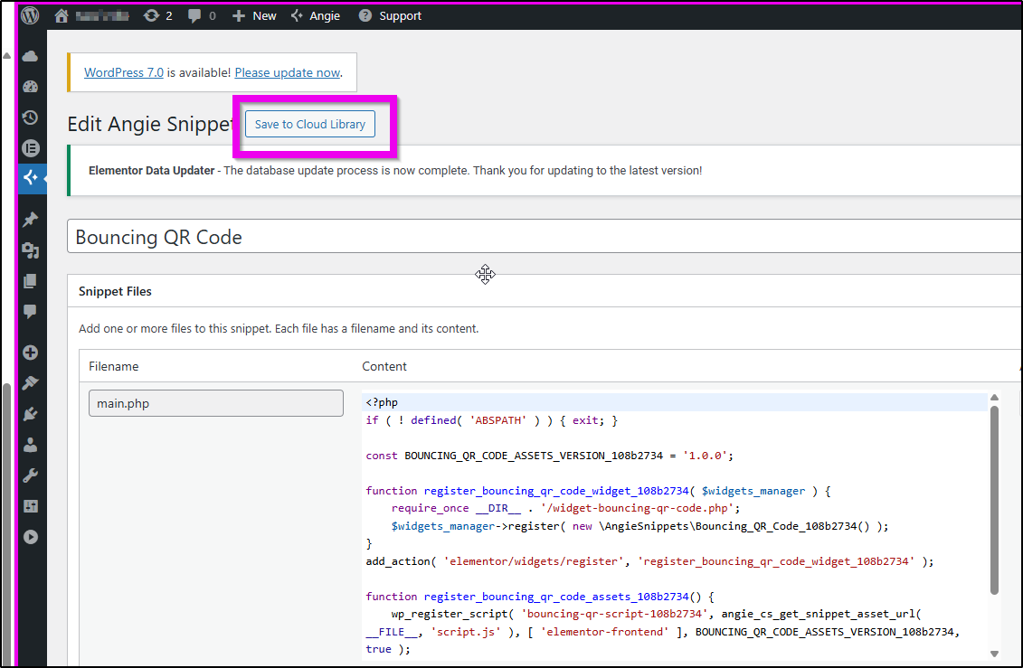 save to cloud library
